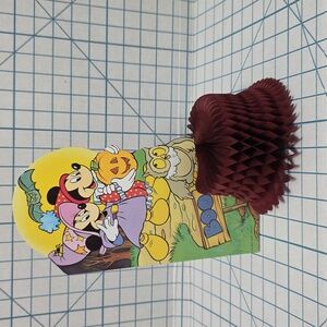 Halloween Mickey Minnie Mouse Die Cut Honeycomb Decoration Walt Disney Co Vintag